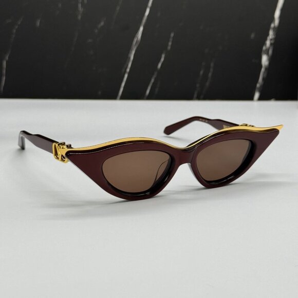 NEW V-GOLDCUT VLS-114B VALENTINO SUNGLASSES BORDEAUX CAT EYE EYEWEAR VALENTINO - Picture 8 of 13
